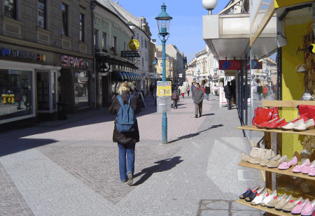 Kremsergasse Richtung Norden, die FUZO von St. P�lten