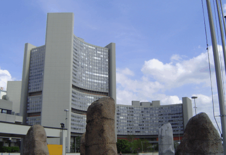 Die UNO-City war als erstes hier.