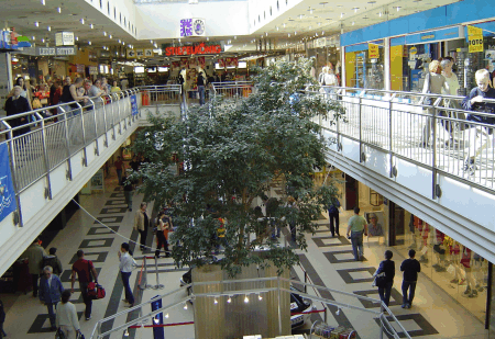 Blick in das Einkaufszentrum